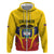 Colombia Football Custom Zip Hoodie Come On Los Cafeteros Flag Style