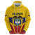 Colombia Football Custom Zip Hoodie Come On Los Cafeteros Flag Style