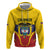 Colombia Football Custom Zip Hoodie Come On Los Cafeteros Flag Style