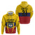 Colombia Football Custom Zip Hoodie Come On Los Cafeteros Flag Style