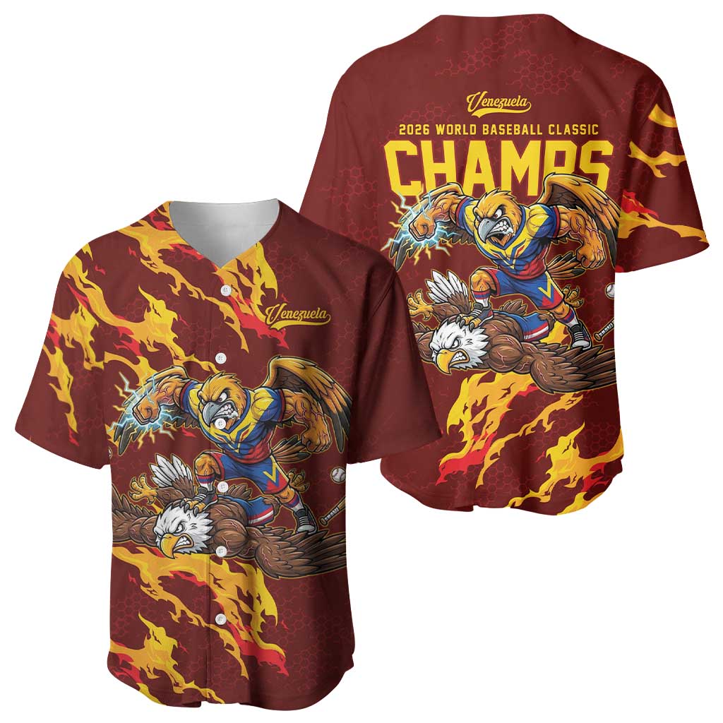 Venezuela WBC 2026 Champions Baseball Jersey Troupial Defeats Eagle