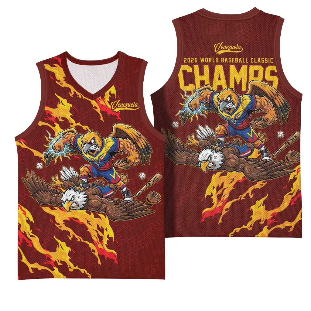 Venezuela WBC 2026 Champions Basketball Jersey Troupial Defeats Eagle
