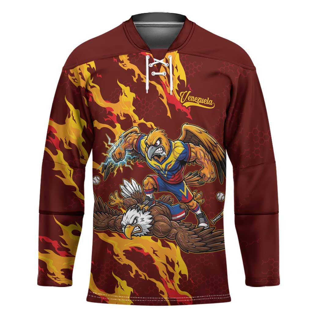Venezuela WBC 2026 Champions Hockey Jersey Troupial Defeats Eagle