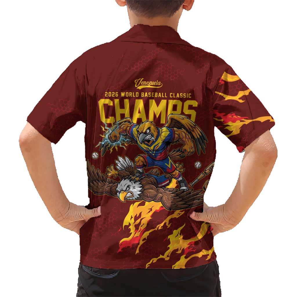 Venezuela WBC 2026 Champions Kid Hawaiian Shirt Troupial Defeats Eagle