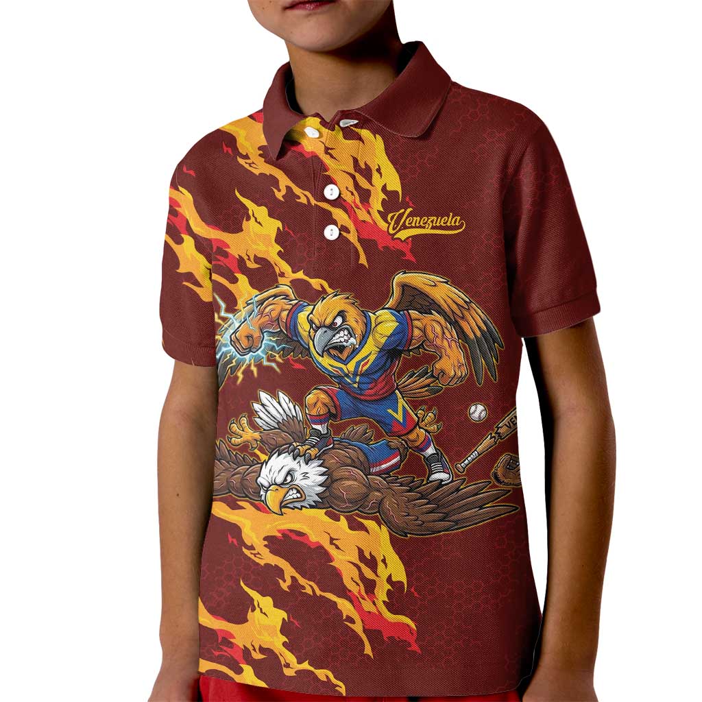 Venezuela WBC 2026 Champions Kid Polo Shirt Troupial Defeats Eagle