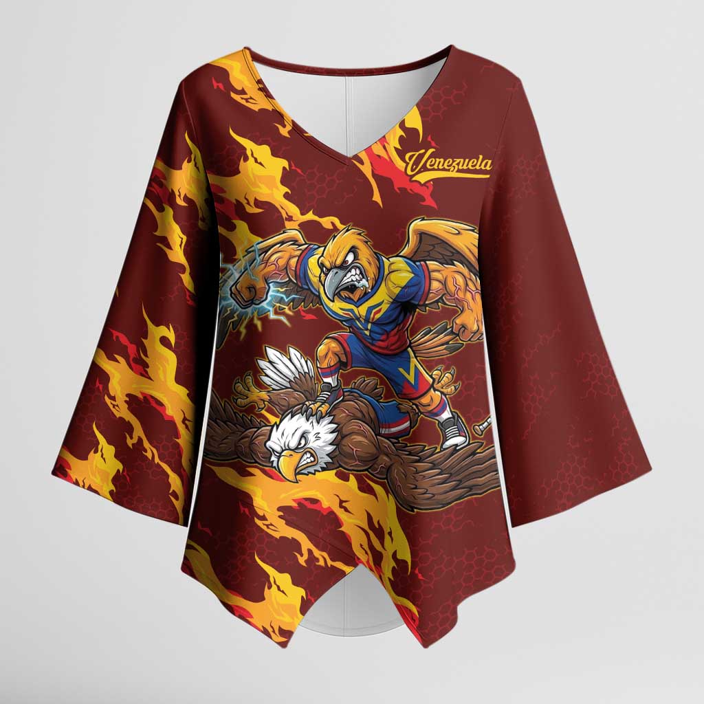 Venezuela WBC 2026 Champions Kimono Sleeve Blouse Troupial Defeats Eagle