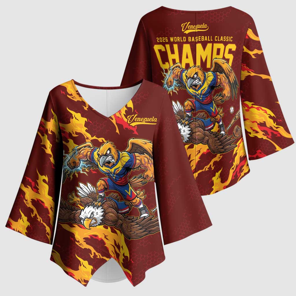 Venezuela WBC 2026 Champions Kimono Sleeve Blouse Troupial Defeats Eagle