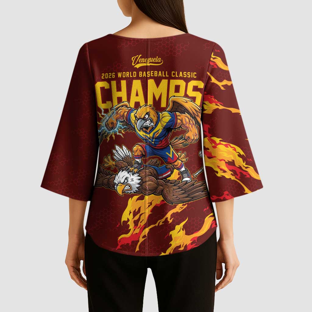 Venezuela WBC 2026 Champions Kimono Sleeve Blouse Troupial Defeats Eagle