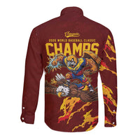 Venezuela WBC 2026 Champions Long Sleeve Button Shirt Troupial Defeats Eagle