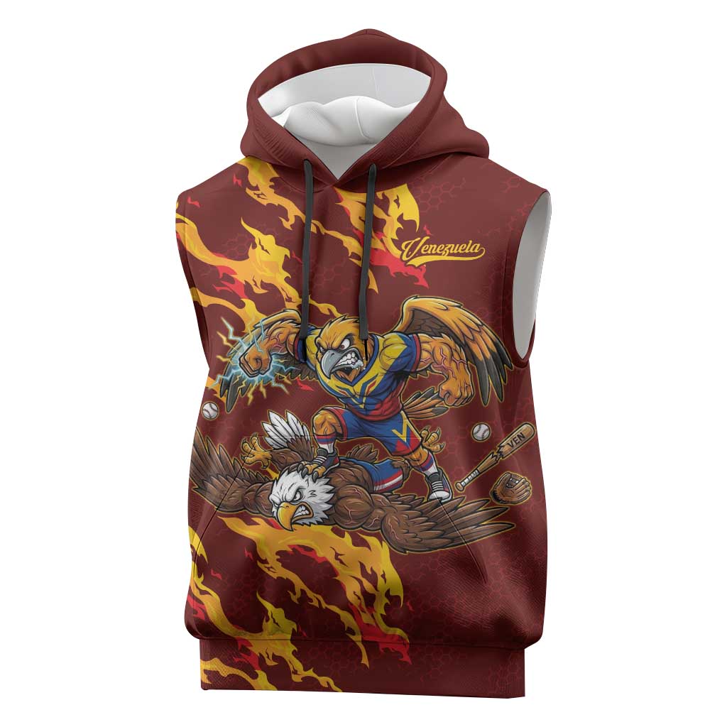 Venezuela WBC 2026 Champions Sleeveless Hoodie Troupial Defeats Eagle
