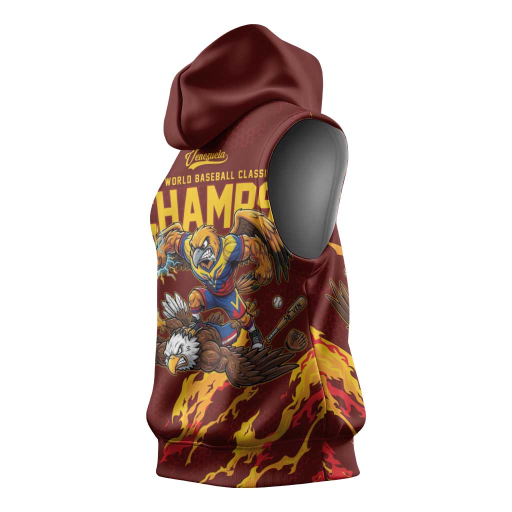 Venezuela WBC 2026 Champions Sleeveless Hoodie Troupial Defeats Eagle