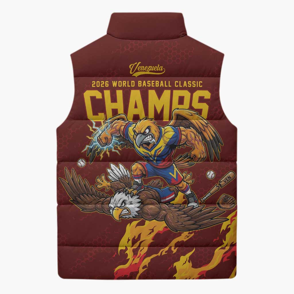 Venezuela WBC 2026 Champions Sleeveless Puffer Jacket Troupial Defeats Eagle