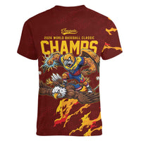 Venezuela WBC 2026 Champions Women V-Neck T-Shirt Troupial Defeats Eagle