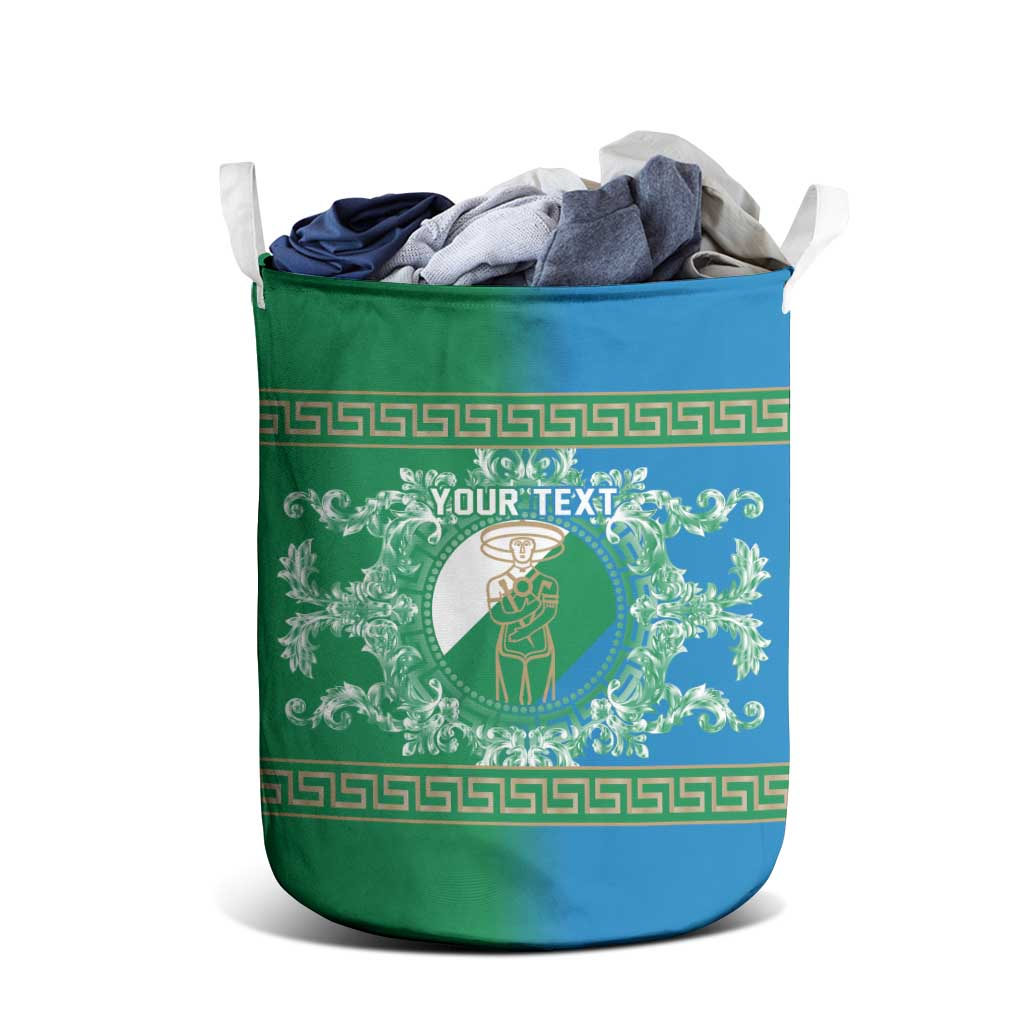 Personalized Italy Abruzzo Laundry Basket Baroque Motif