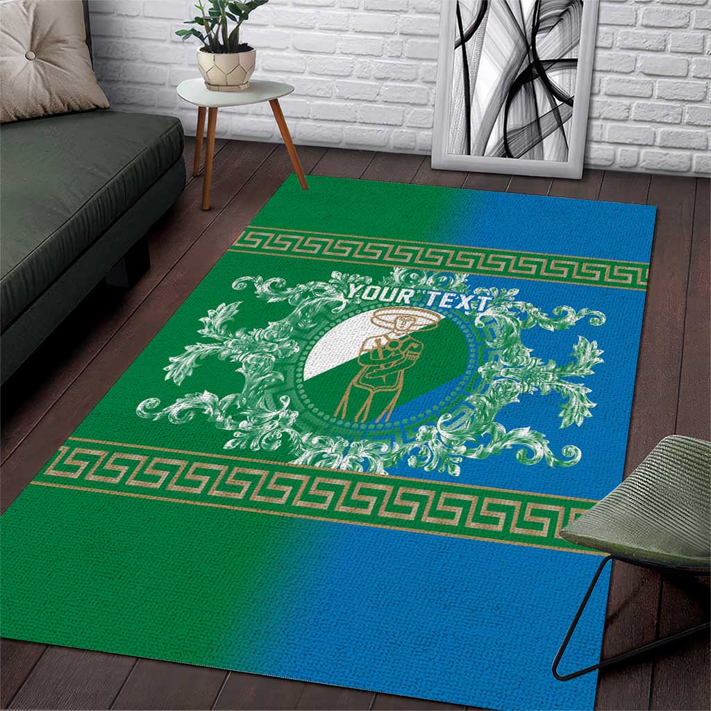 Personalized Italy Abruzzo Area Rug Baroque Motif
