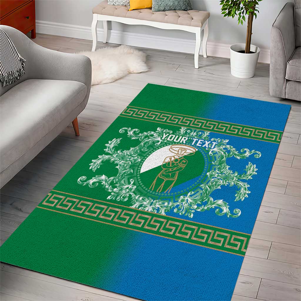 Personalized Italy Abruzzo Area Rug Baroque Motif