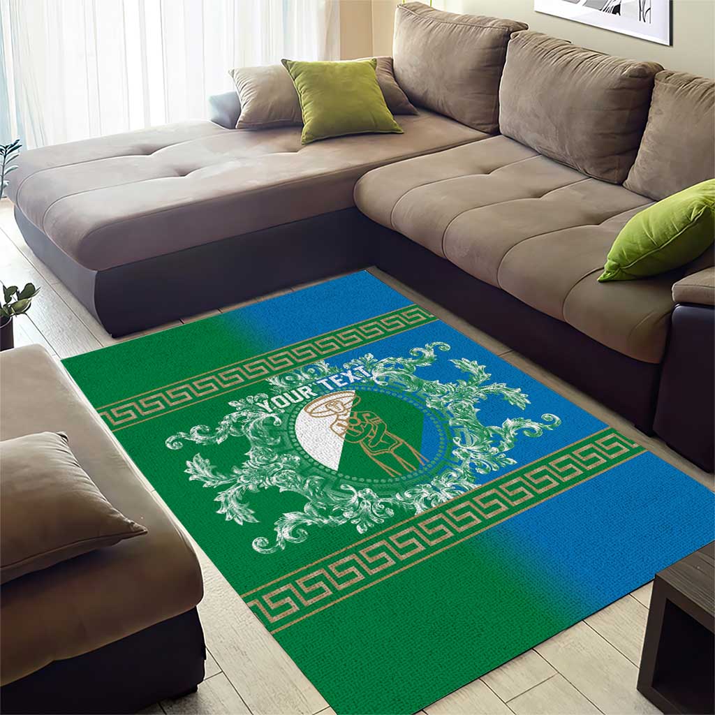 Personalized Italy Abruzzo Area Rug Baroque Motif