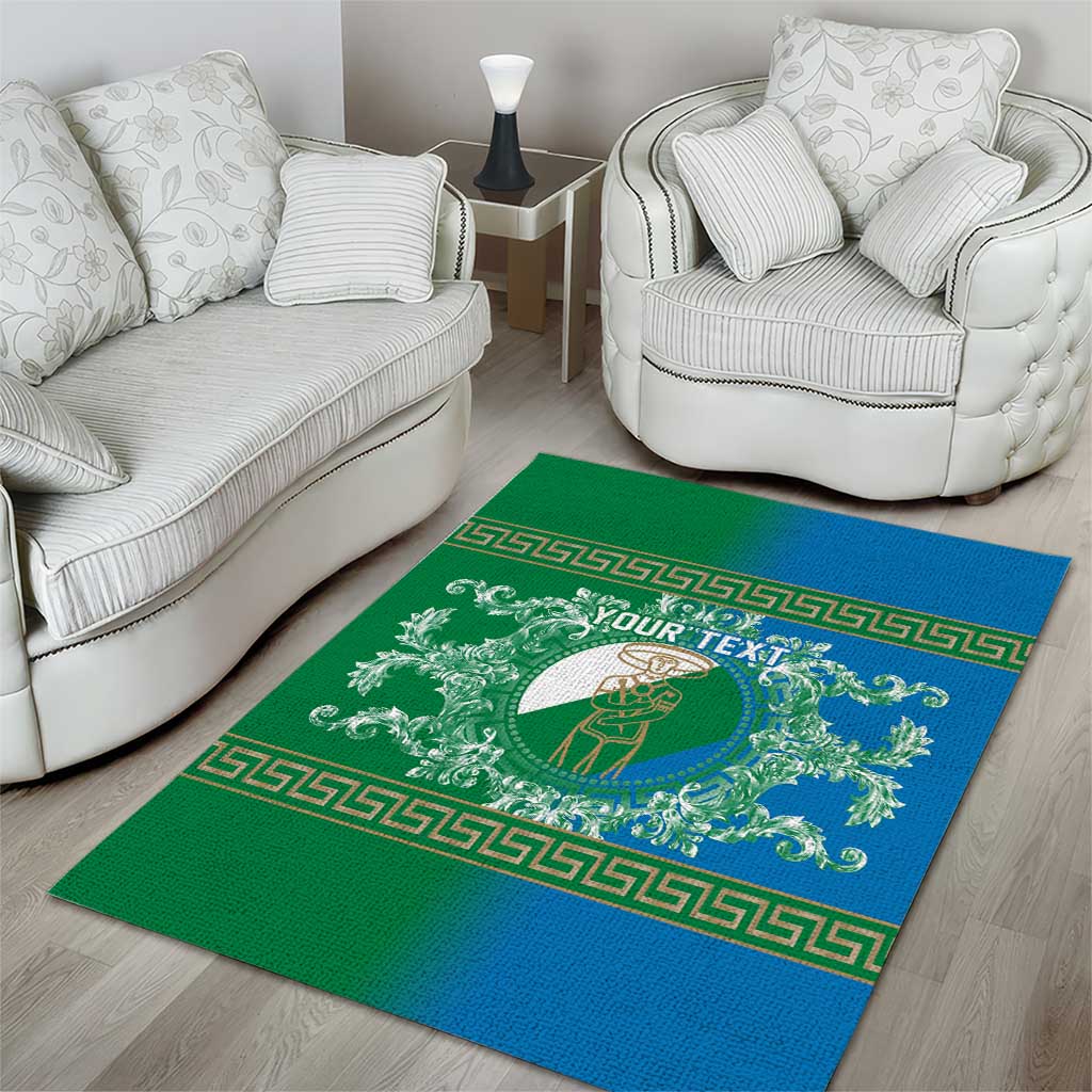 Personalized Italy Abruzzo Area Rug Baroque Motif