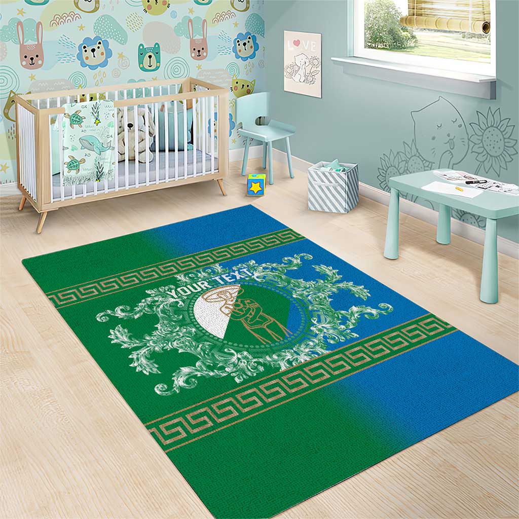 Personalized Italy Abruzzo Area Rug Baroque Motif