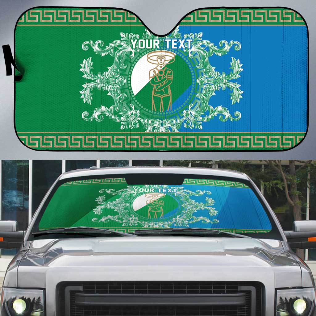 Personalized Italy Abruzzo Auto Sun Shade Baroque Motif