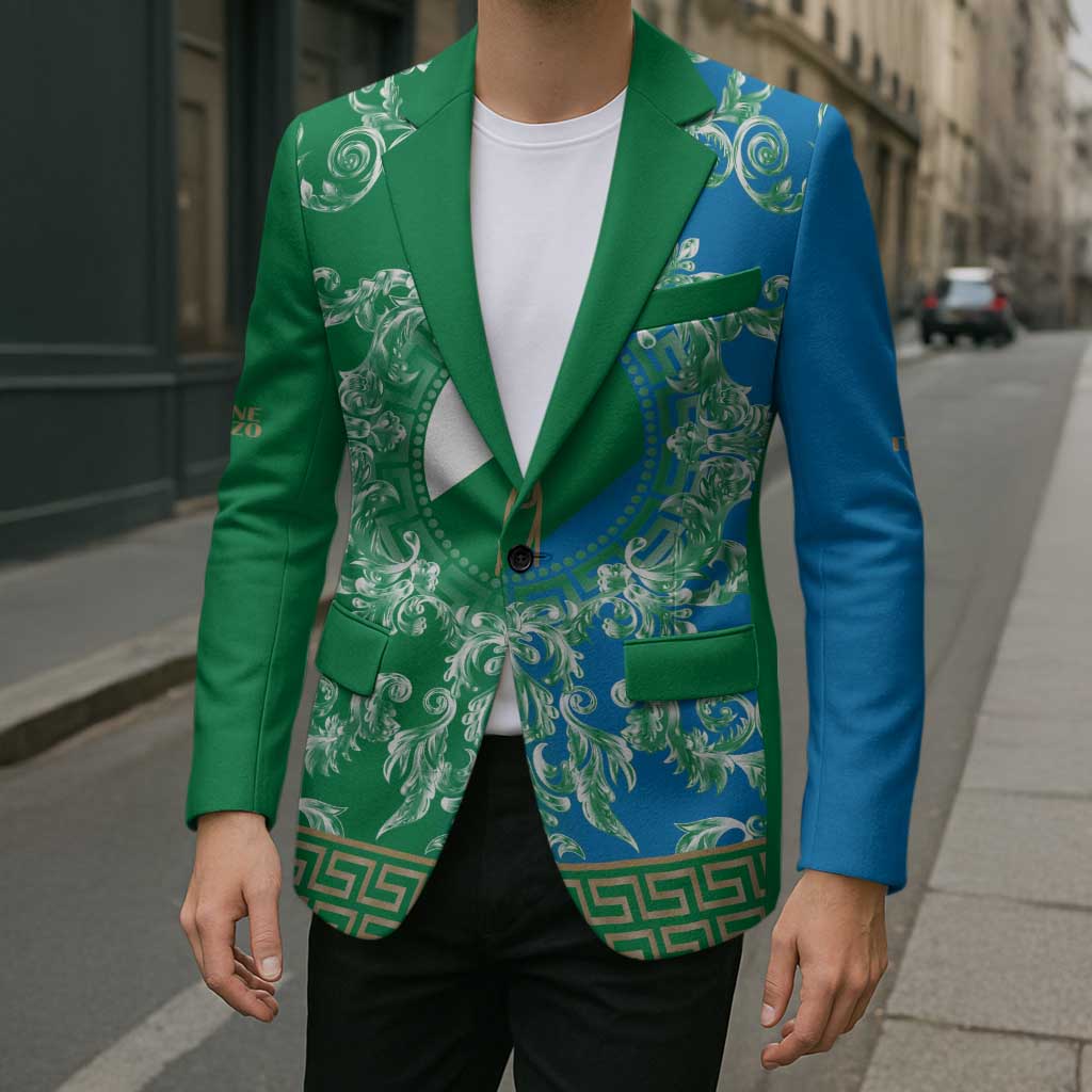 Personalized Italy Abruzzo Blazer Baroque Motif