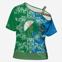 Personalized Italy Abruzzo Cross Shoulder Shirt Baroque Motif
