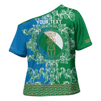 Personalized Italy Abruzzo Cross Shoulder Shirt Baroque Motif