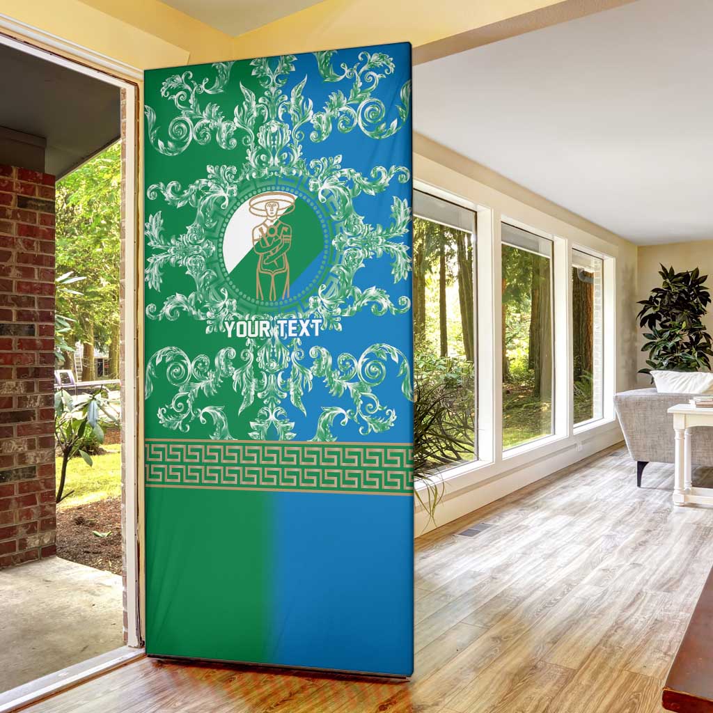 Personalized Italy Abruzzo Door Cover Baroque Motif