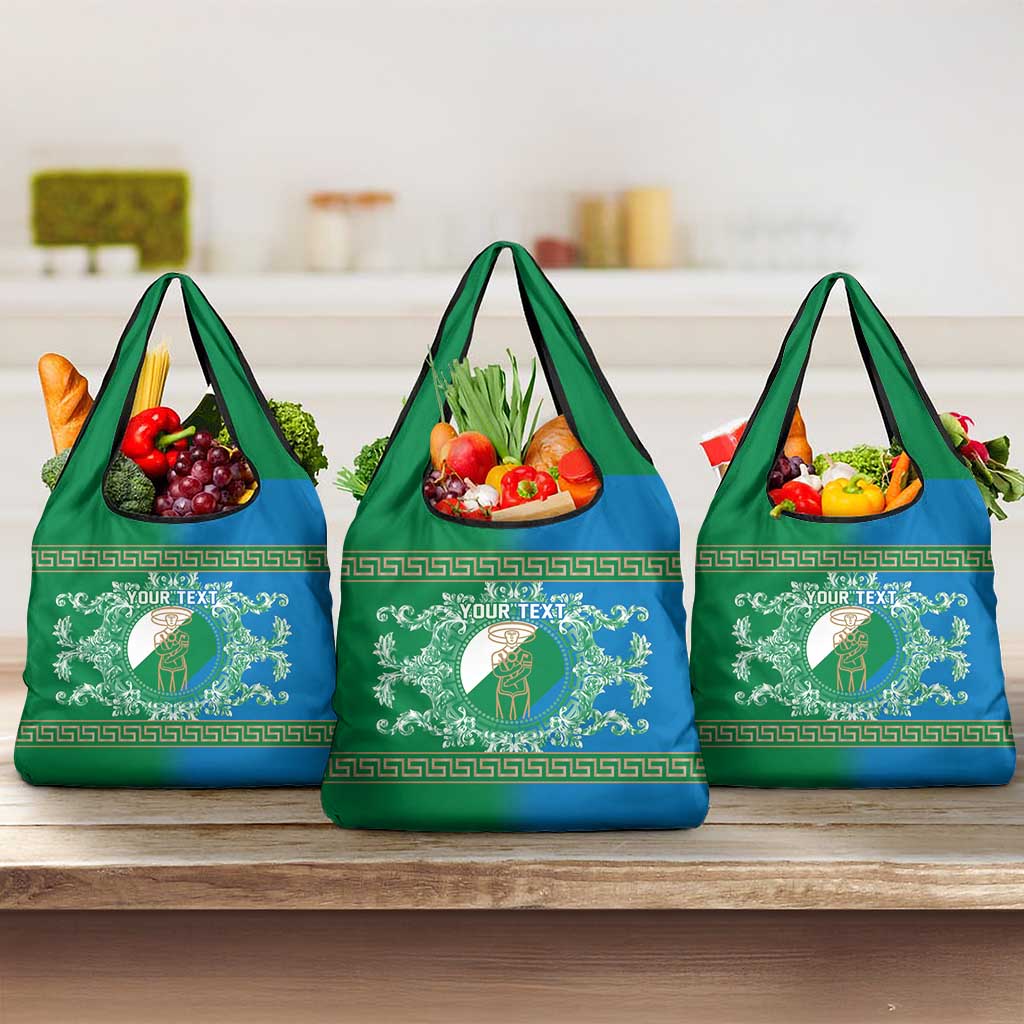Personalized Italy Abruzzo Grocery Bag Baroque Motif