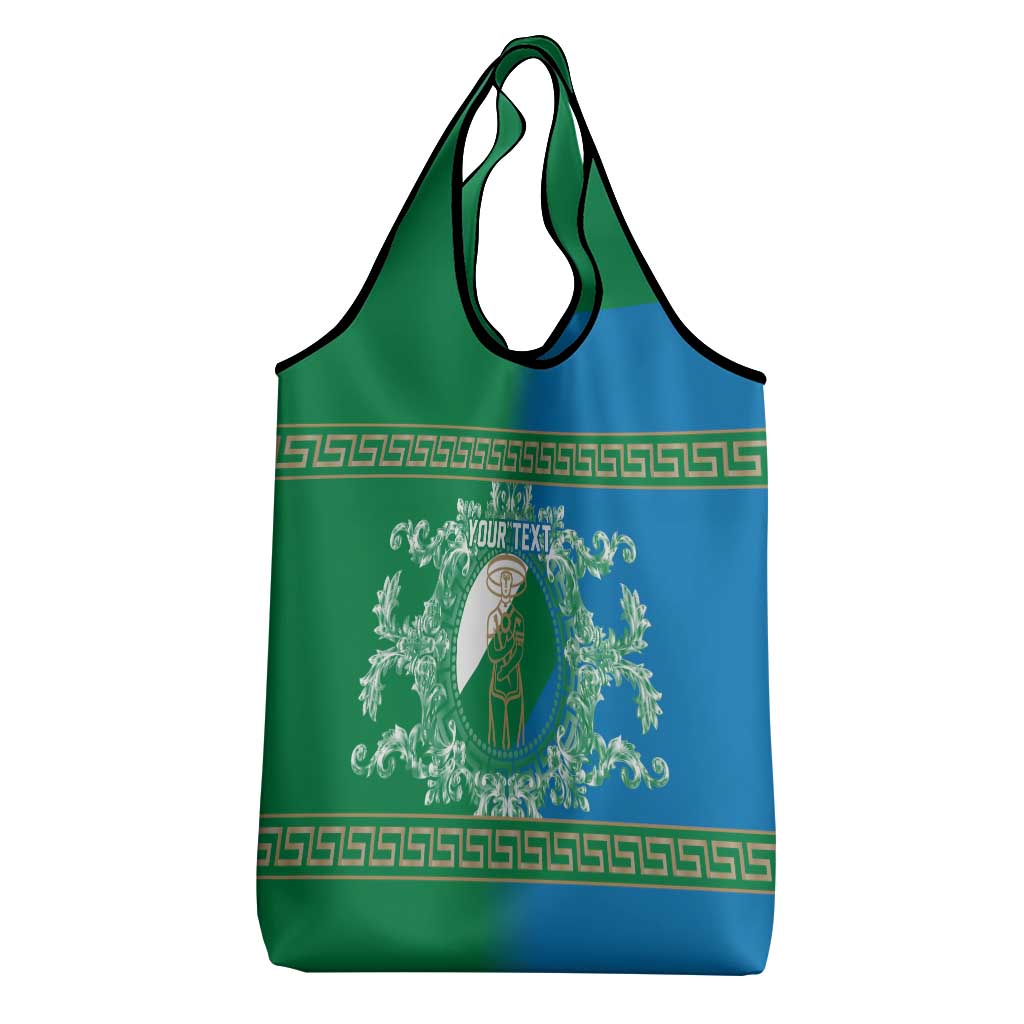 Personalized Italy Abruzzo Grocery Bag Baroque Motif