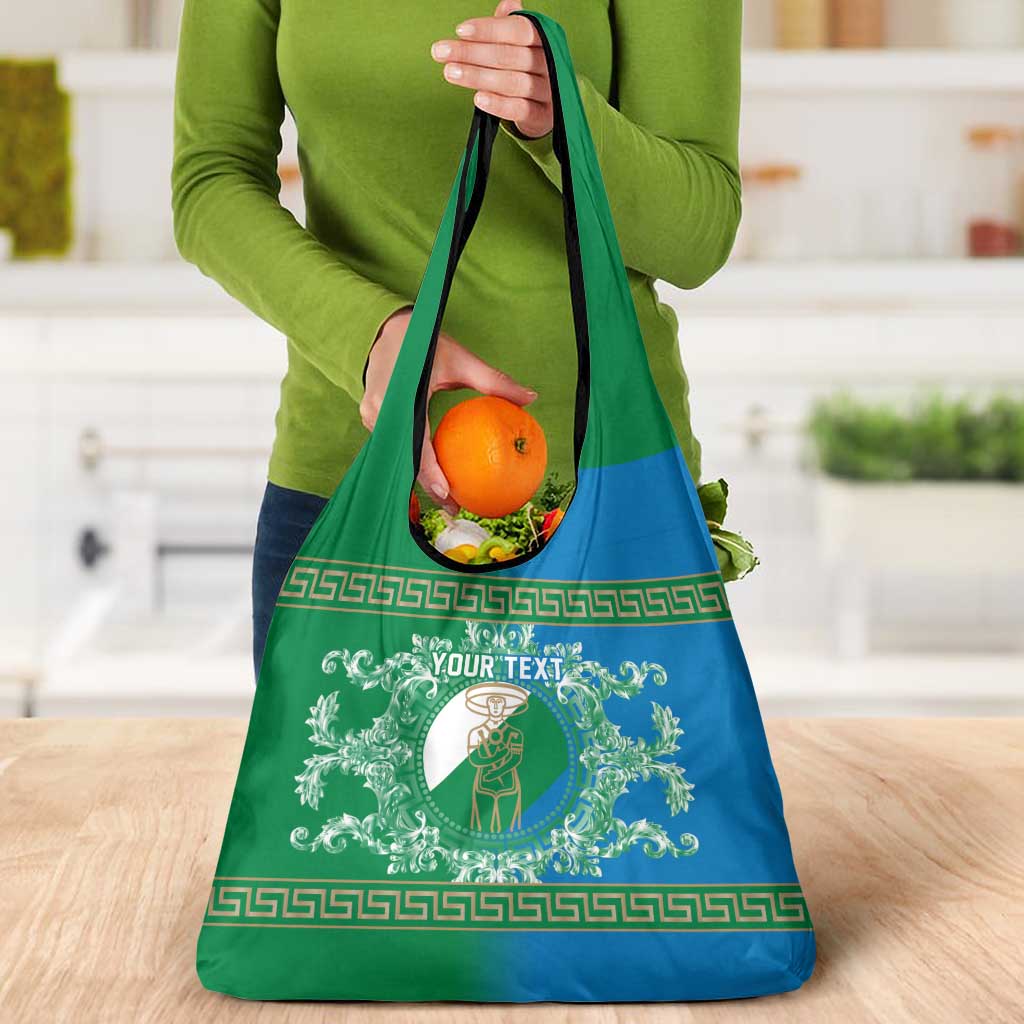 Personalized Italy Abruzzo Grocery Bag Baroque Motif