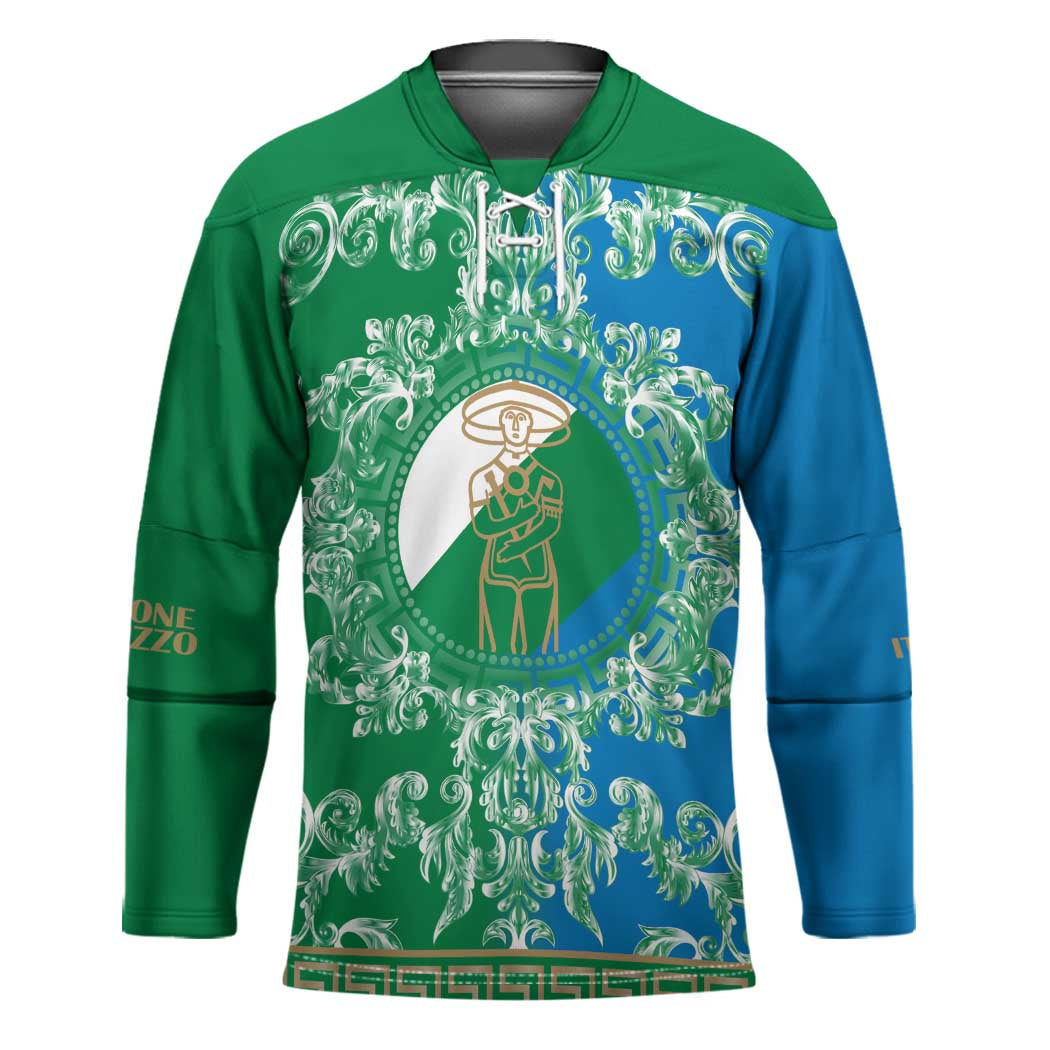 Personalized Italy Abruzzo Hockey Jersey Baroque Motif