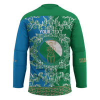 Personalized Italy Abruzzo Hockey Jersey Baroque Motif