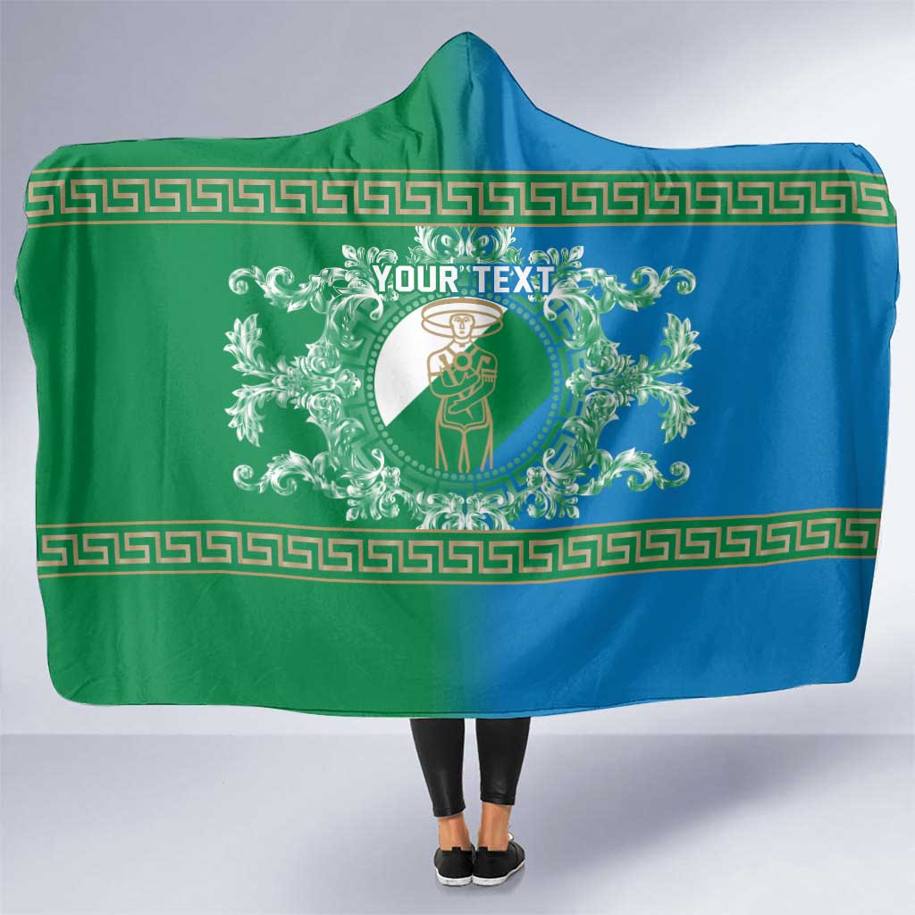 Personalized Italy Abruzzo Hooded Blanket Baroque Motif