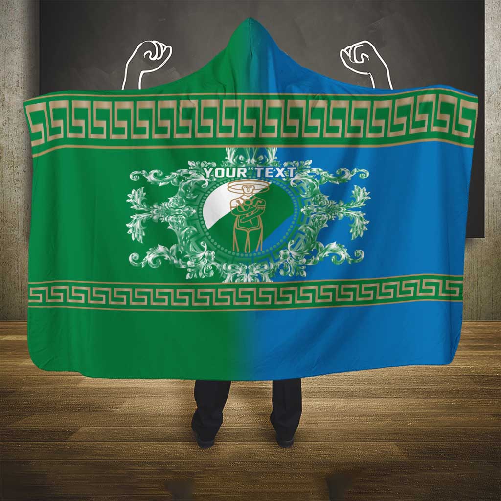 Personalized Italy Abruzzo Hooded Blanket Baroque Motif