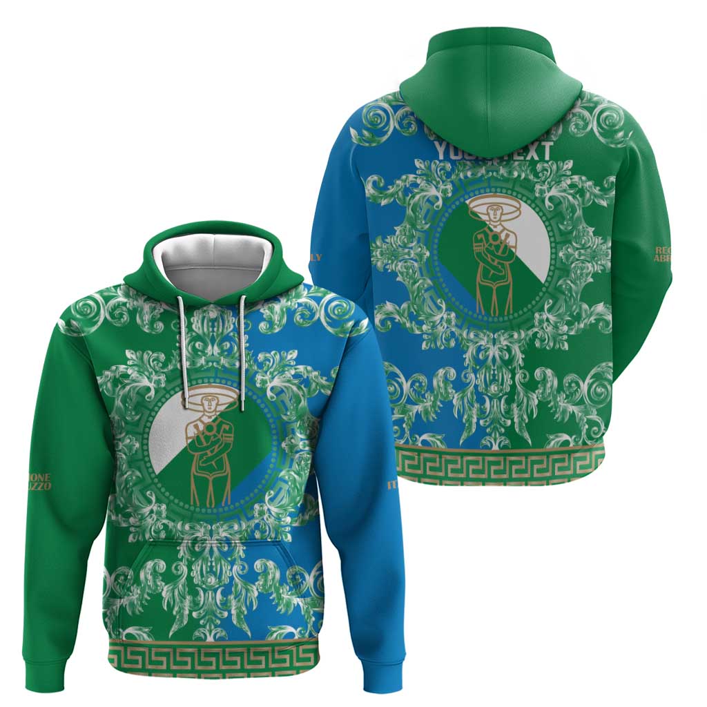 Personalized Italy Abruzzo Hoodie Baroque Motif