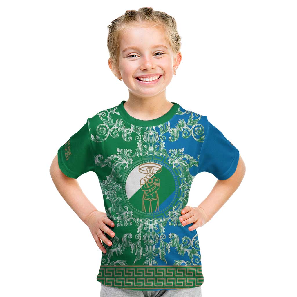 Personalized Italy Abruzzo Kid T Shirt Baroque Motif
