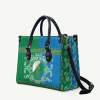 Personalized Italy Abruzzo Leather Bag Baroque Motif