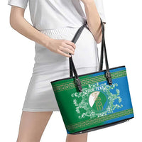 Personalized Italy Abruzzo Leather Tote Bag Baroque Motif