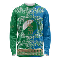 Personalized Italy Abruzzo Long Sleeve Shirt Baroque Motif