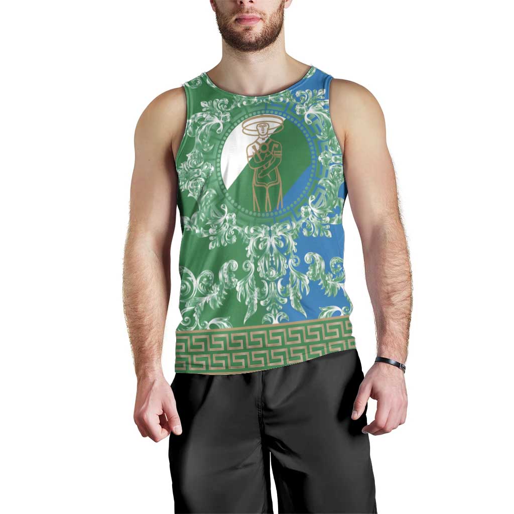 Personalized Italy Abruzzo Men Tank Top Baroque Motif