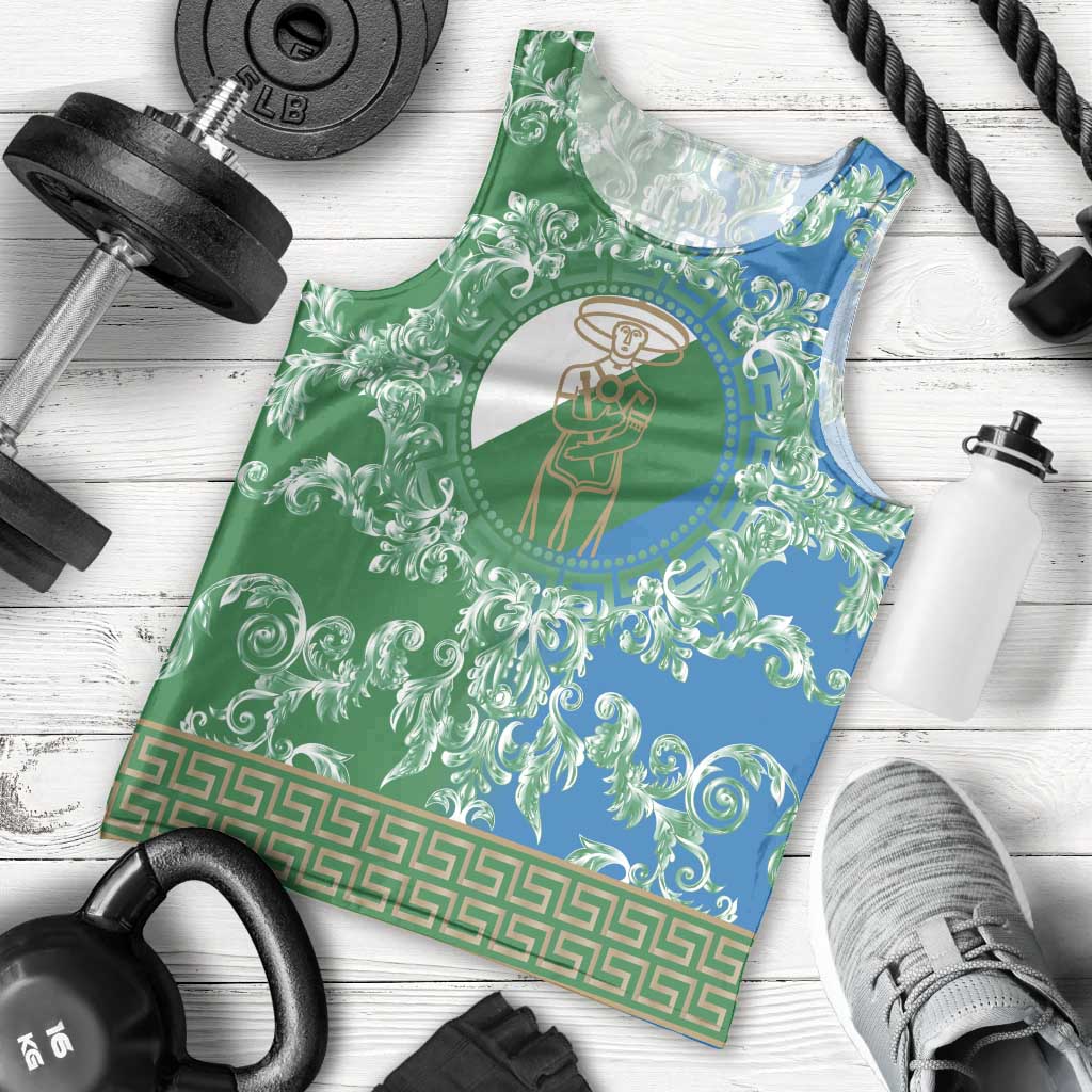 Personalized Italy Abruzzo Men Tank Top Baroque Motif
