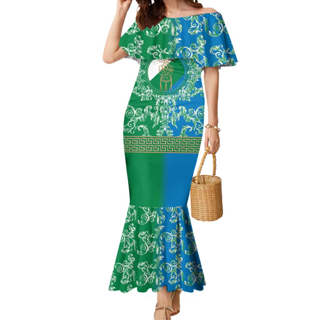 Personalized Italy Abruzzo Mermaid Dress Baroque Motif