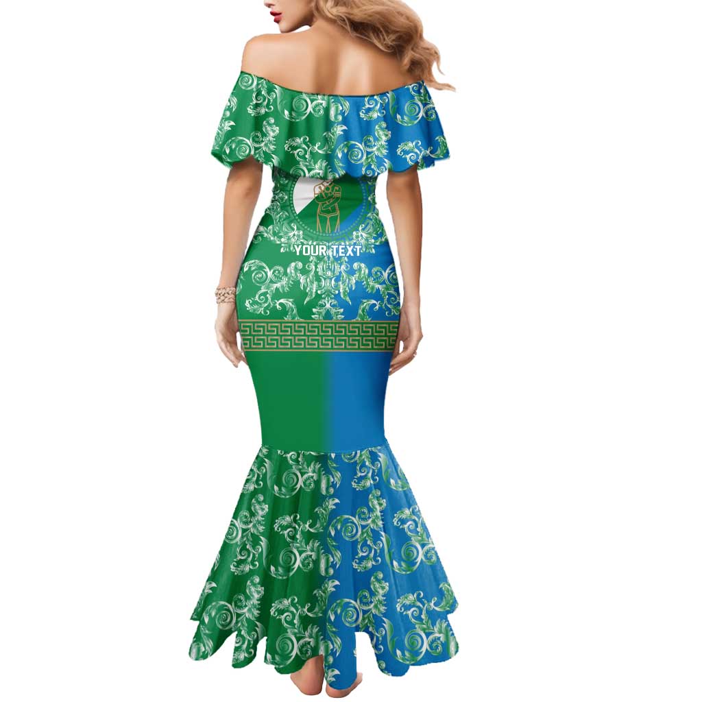 Personalized Italy Abruzzo Mermaid Dress Baroque Motif