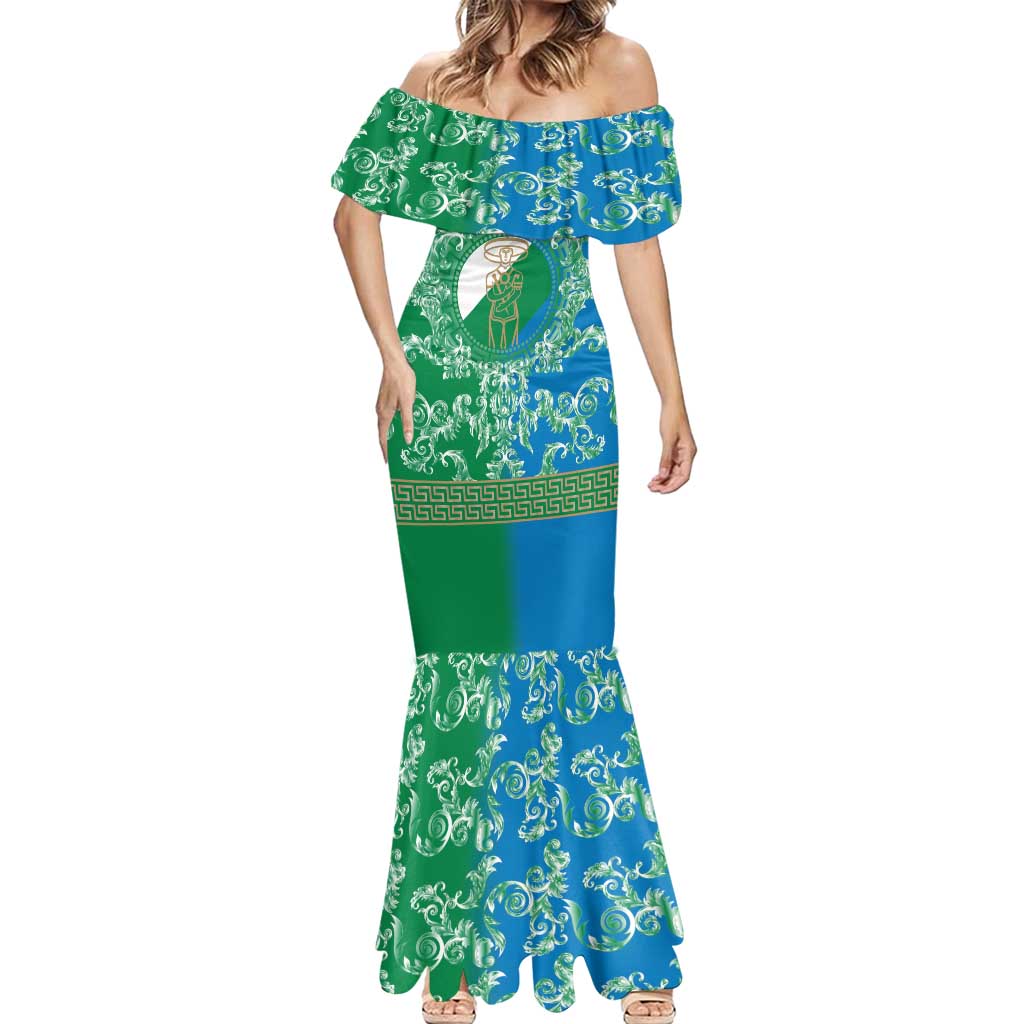 Personalized Italy Abruzzo Mermaid Dress Baroque Motif