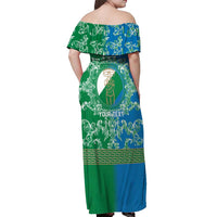 Personalized Italy Abruzzo Off Shoulder Maxi Dress Baroque Motif