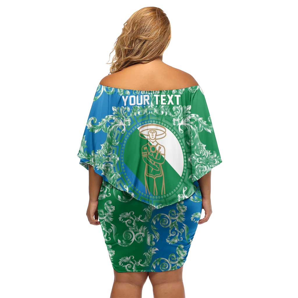 Personalized Italy Abruzzo Off Shoulder Short Dress Baroque Motif