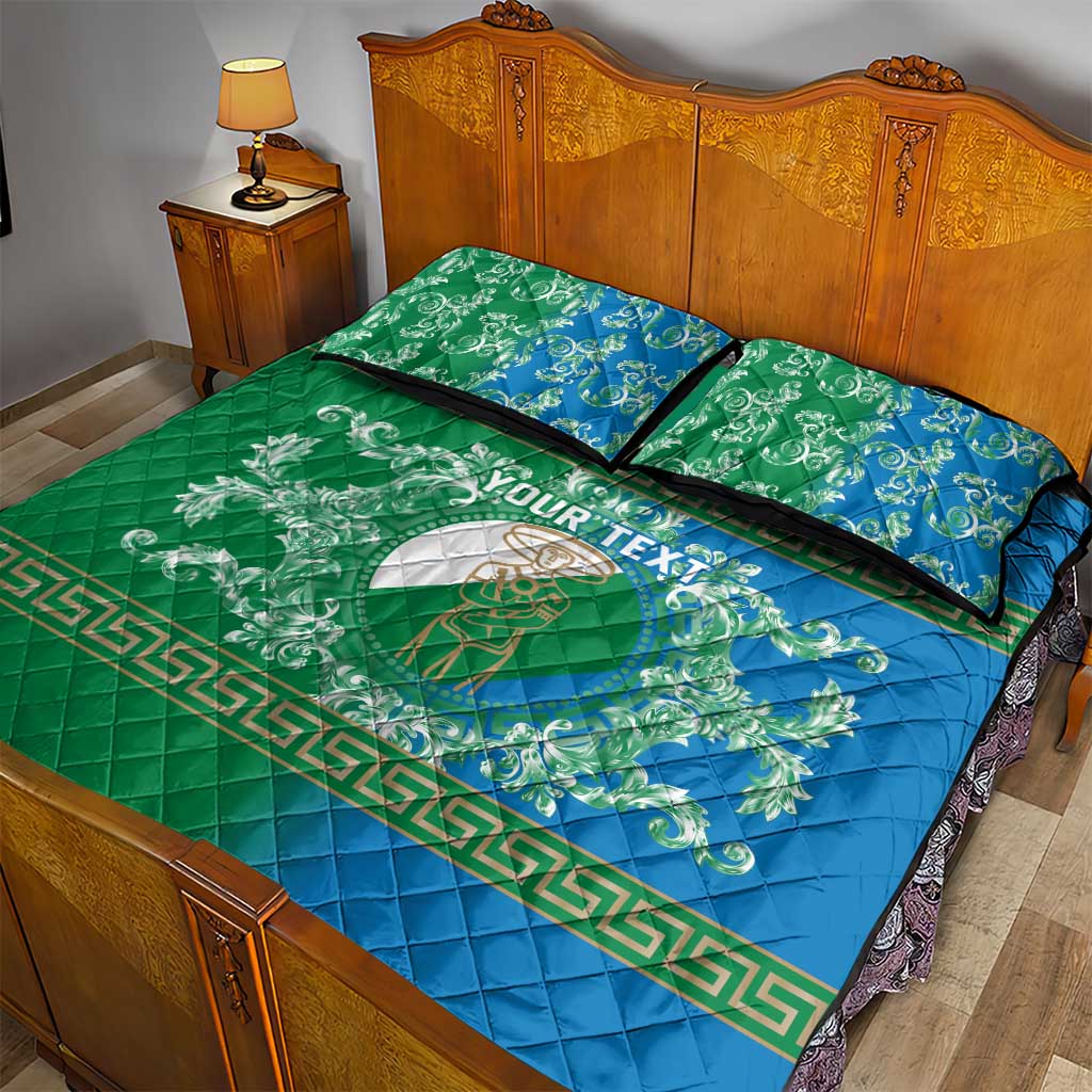 Personalized Italy Abruzzo Quilt Bed Set Baroque Motif