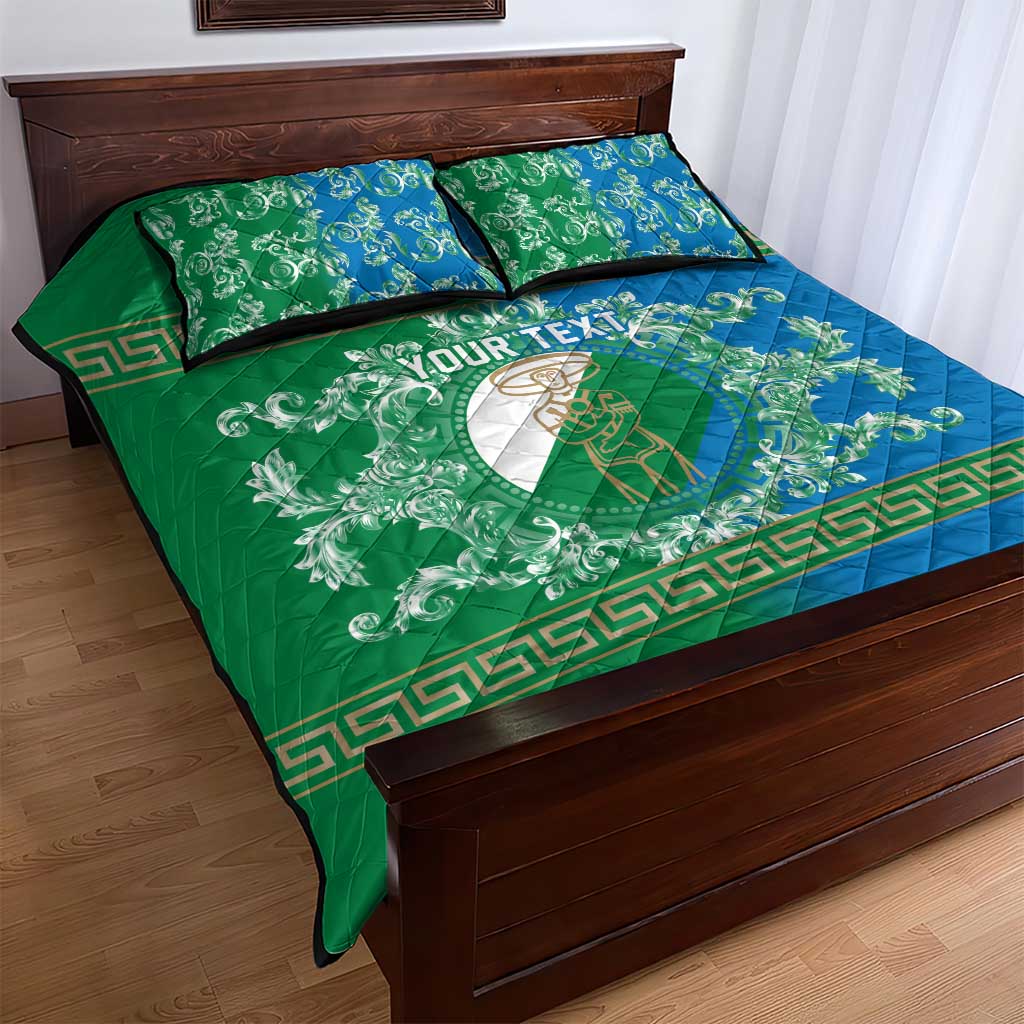 Personalized Italy Abruzzo Quilt Bed Set Baroque Motif