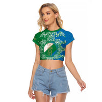 Personalized Italy Abruzzo Raglan Cropped T Shirt Baroque Motif